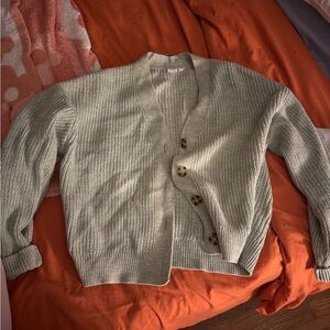 GAP Light Green Cardigan Sweater